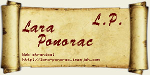 Lara Ponorac vizit kartica